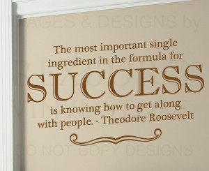 ... Quote Decal Vinyl Sticker Art Most Important Ingredient for Success