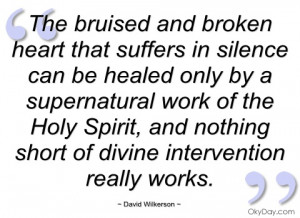 the bruised and broken heart that suffers