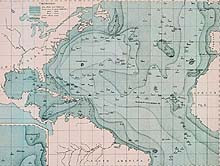 First attempt at a bathymetric map which showed the vast relatively ...