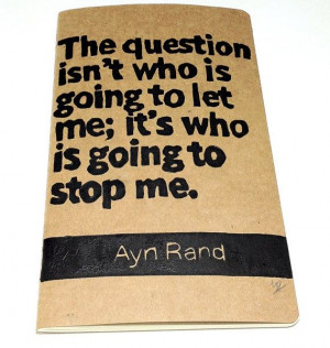 JOURNAL with Ayn Rand Quote Linocut Print on Cover by WordsIGiveBy, $ ...