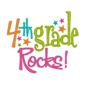 Sayings (3319) 4th Grade Rocks 4x4 £1.70p