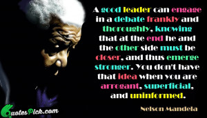 Good Leader Can Engage Quote by Nelson Mandela @ Quotespick.com