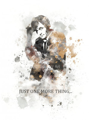 Columbo Quote, Peter Falk ART PRINT illustration, Wall Art, Home Decor ...
