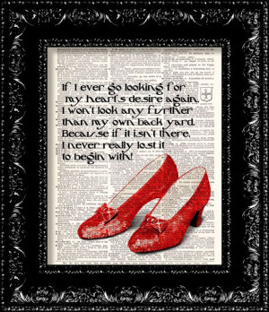 Wizard Of Oz Quotes Hearts Desire ~ Ruby Slippers - Wizard Of Oz ...