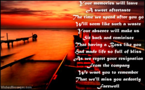 Touching farewell speech poem to boss at work Farewell Poems for Boss ...