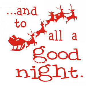 Free Shipping Christmas Wall Stickers All A Good Night Quote Vinyl ...
