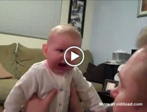 babys hilarious reaction to vacuum cleaner