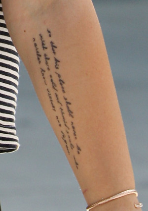 Miley Cyrus got a forearm tattoo of a Teddy Roosevelt quote: bizarre?