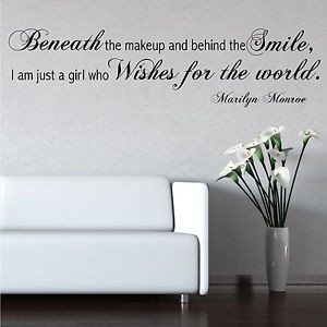 Marilyn-Monroe-Wish-Wall-Quotes-Wall-Art-Stickers-Decal-Transfer-Mural ...