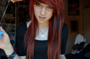 beautiful, girl, redhead