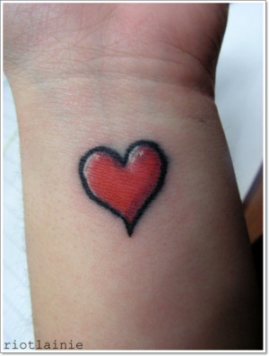 heart tattoos on wrist tattoo by liath wrist tattoos hearts heart ...