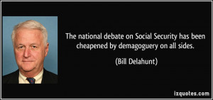 The national debate on Social Security has been cheapened by ...