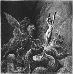 ... from Canto X of 'Orlando Furioso' by Ludovico Ariosto by Gustave Dore