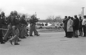 ... Hosea Williams and John Lewis confront troopers in Selma, AL on Bloody