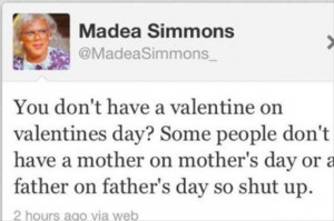 Madea Simmons Valentine’s Tweet