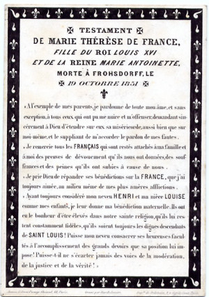 ... anniversary of her mother's execution . Here is a quote from her Will