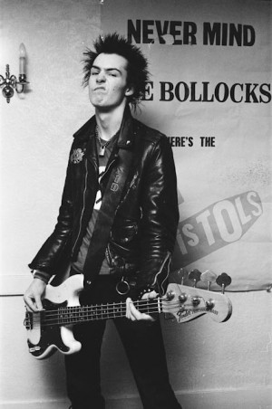 black and white, sid vicious, the sex pistols, vintage