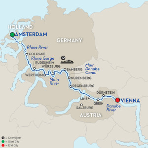 Rhine Danube River Map