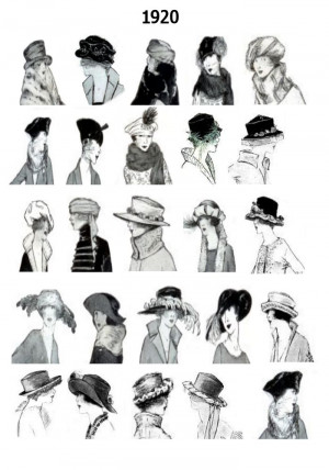 1920s Pictures of Hat & Hair Styles