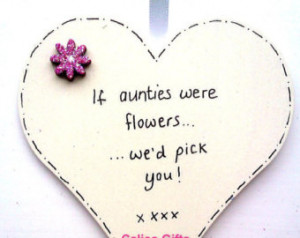 ... flowers i'd pick you best auntie gift heart hanging heart decoration