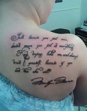 marilyn monroe quotes tattoo short marilyn monroe quotes tattoos being