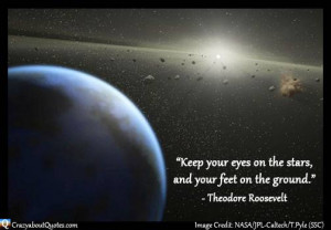 NASA image with Theodore Roosevelt quote
