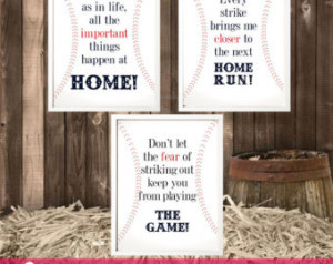 Baseball Quotes Wall Art - Baseball Nursery Decor ...