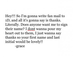 know this is kinda stupid but i wanna make this huge fan letter but ...