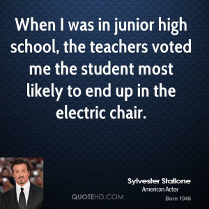When I was in junior high school, the teachers voted me the student ...