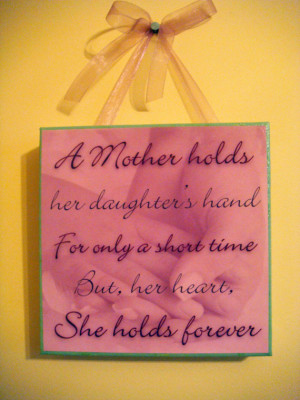 Mother And Daughter Holding Hands Quotes Canvas art with mother