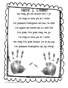 End of the Year Kindergarten Poem! I will have to do this in a few ...