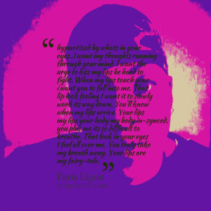 Quotes Picture: hypnotized by whats in your eyesi want my thoughts ...