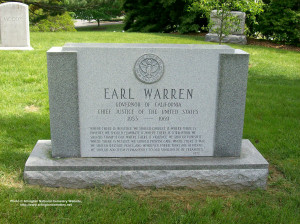 Earl Warren Gravesite PHOTO May 2008