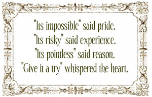 When opportunity knocks .....