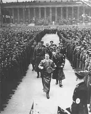 Hitler after an SS rally in Berlin
