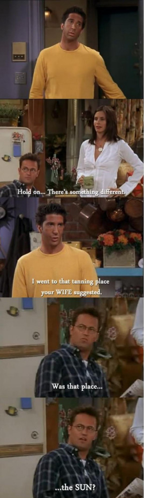 funny friends tv show quotes tanning beds