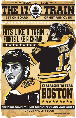 Milan Lucic truly is a freight train #Bruins #Humor #FanArt