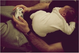 aww, baby, cute, dad, daddy, jensen ackles, sweet, xbox