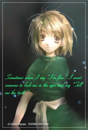 anime sad girl with quotes,and she looks like a kokiri photo ...