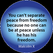 You can't separate peace from freedom because no one can be at peace ...
