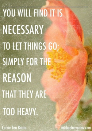 let it go, simply because it is too heavy: welcoming 2013.