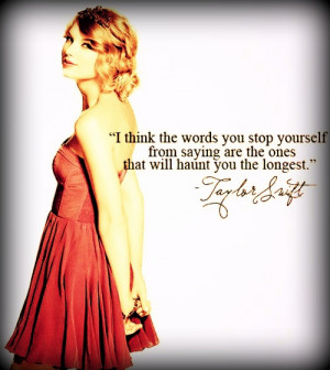 think the words you stop yourself from saying are the ones that will ...