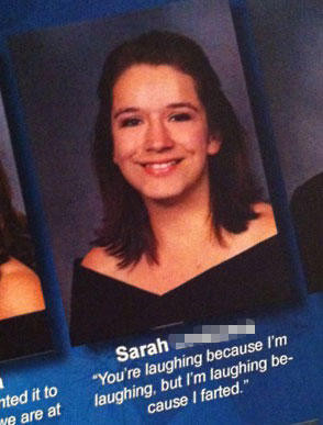funny senior yearbook quotes farted