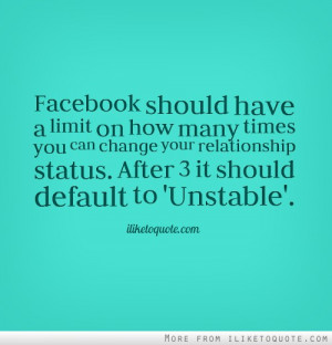 Facebook Quotes For Status In A Relationship ~ Facebook should have a ...