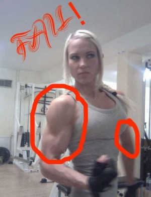 Photoshop Fail - Why would a girl want to have muscles anyway....