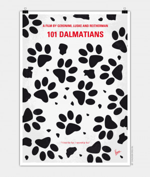 No229 My 101 Dalmatians minimal movie poster 720px