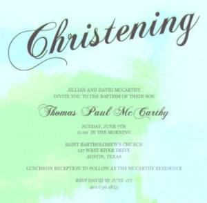 Christening Invite Wording, Quotes, and Poems
