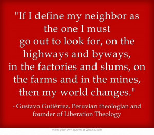 ... Gutiérrez, Peruvian theologian and founder of Liberation Theology