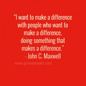 Leadership makes a difference @John Maxwell Team