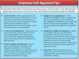 Employee Self Appraisal Tips